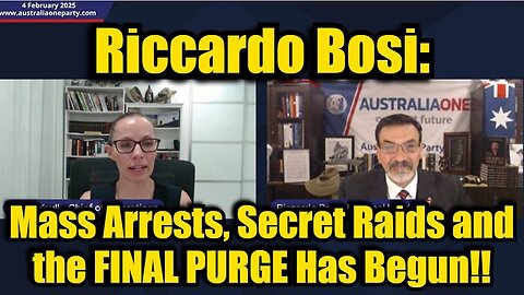 Riccardo Bosi: Mass Arrests, Secret Raids and the FINAL PURGE Has Begun!! MUST SEE