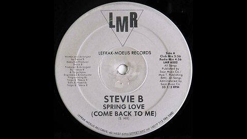 Stevie B - Spring Love ( Official Music Video ) 1988