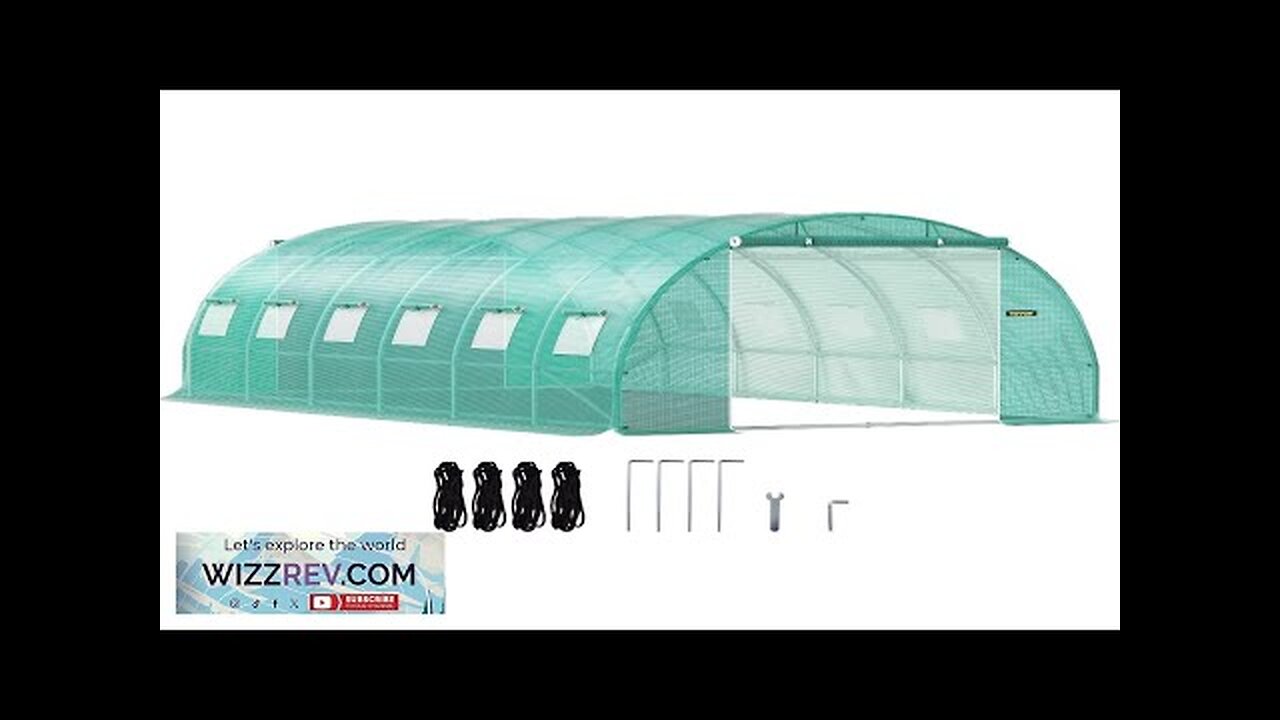 VEVOR Walk-in Tunnel Greenhouse 20 x 10 x 7 ft Portable Plant Review