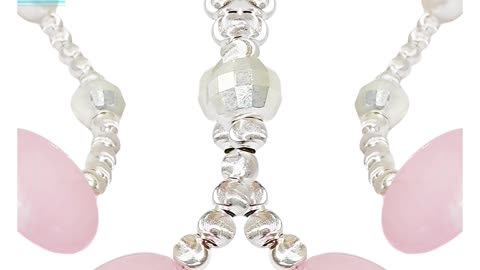 GN-20250218-04 Jewelry Natural Rose Quartz Natural Pearls Sets Three-Piece