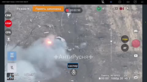 Russian Soldier's Truck Explosively Disassembles