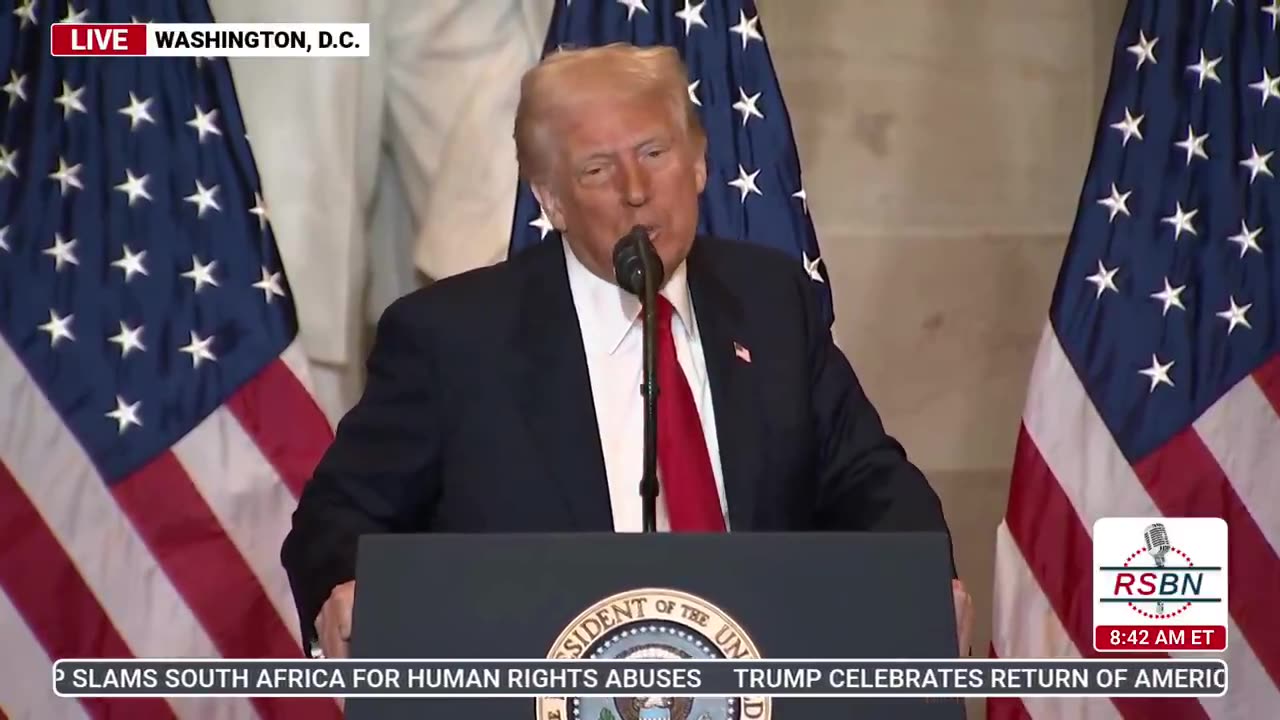 Trump: "Let's bring God back into our lives."