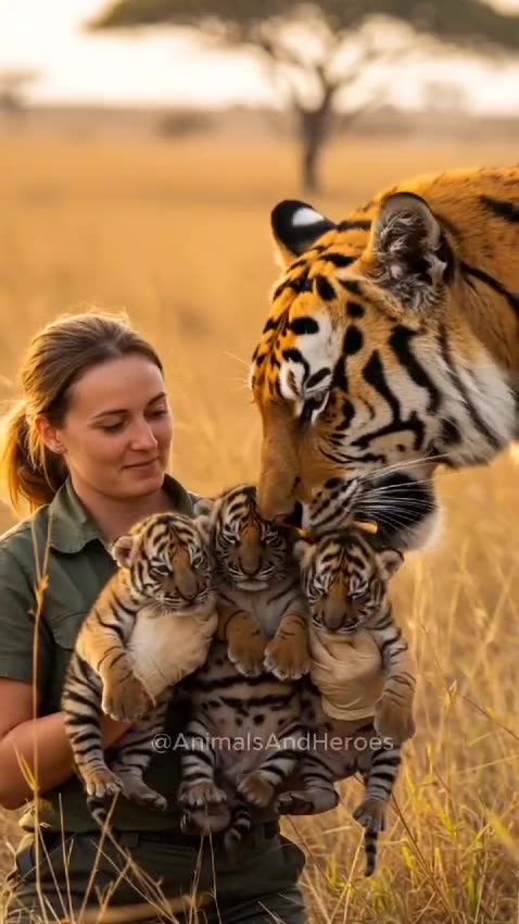 Tiger Gives Birth – Rescue Team Steps In! 🐅👶