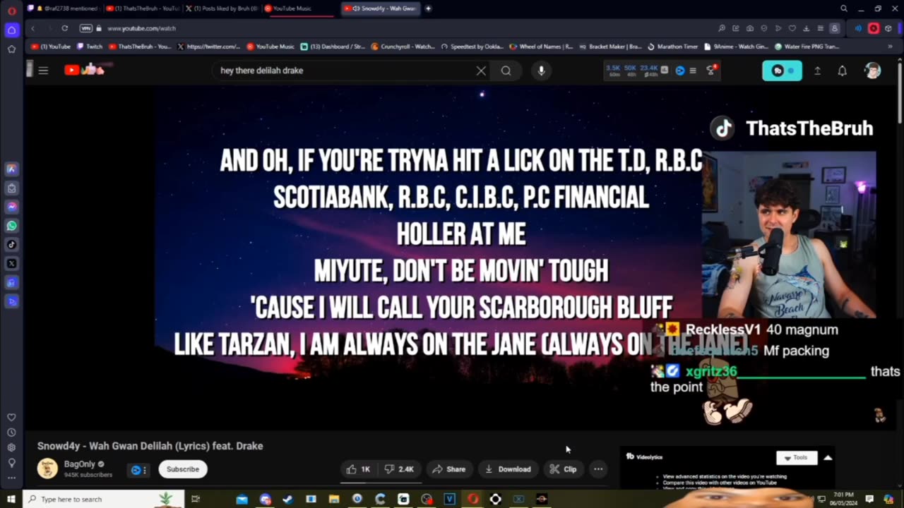 ThatsTheBruh Reaction to Snowd4y ft Drake Wah Gwan Delilah