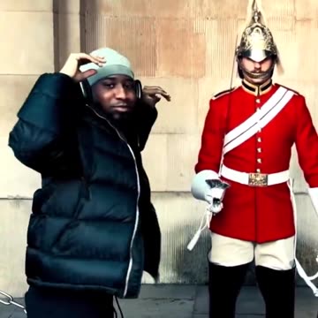 No respect for Royal Guard in London. They hate our tradition and culture.