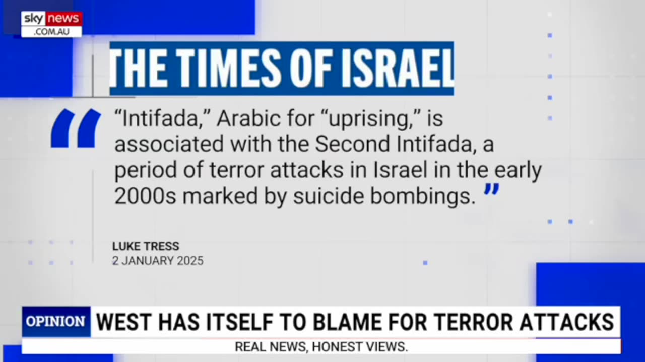 SkyNews Australia (Youtube) OPINION - The Rise of Global Intifada (arabic for UPRISING) In The West