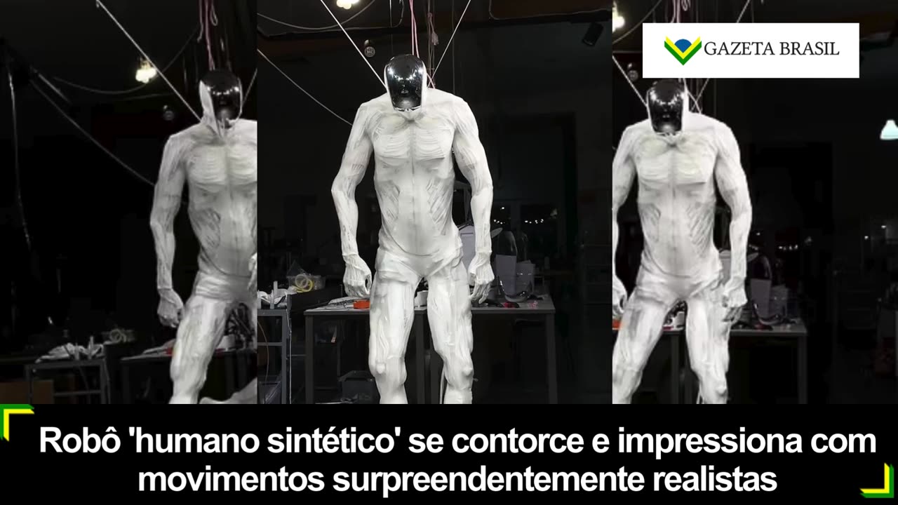 Robô 'humano sintético' se contorce e impressiona com movimentos surpreendentemente realistas