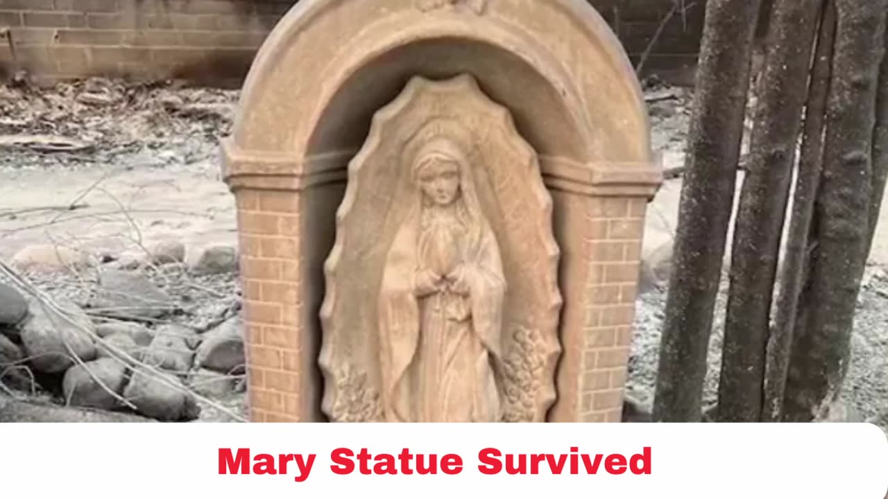 Virgin Mary Statue Survives Wildfire That Destroyed Home