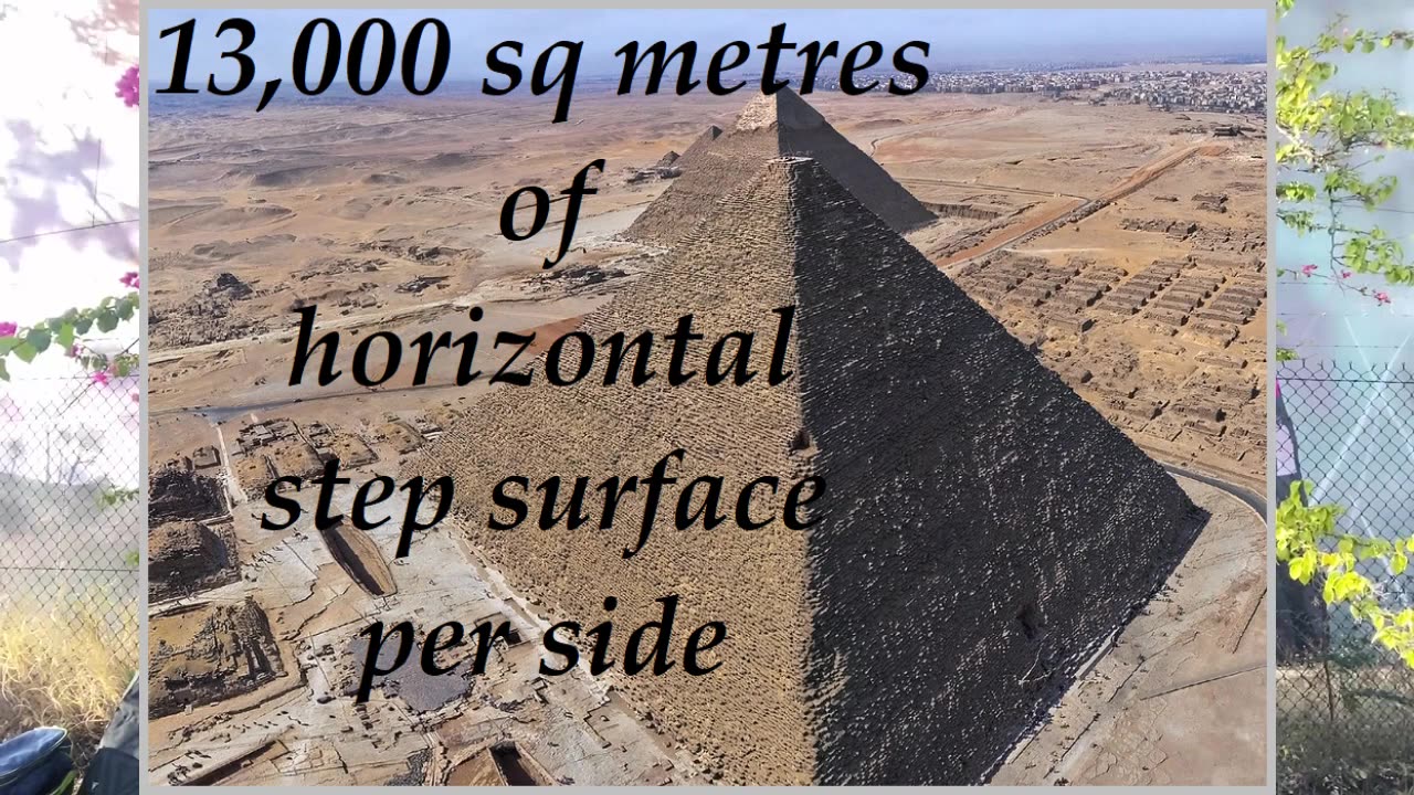 Steps are a deliberate design feature of Giza Pyramids