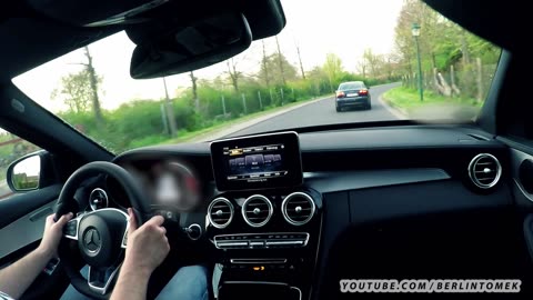 Mercedes C43 AMG Onboard Acceleration Test Drive V6 Sound Beschleunigung C450 AMG