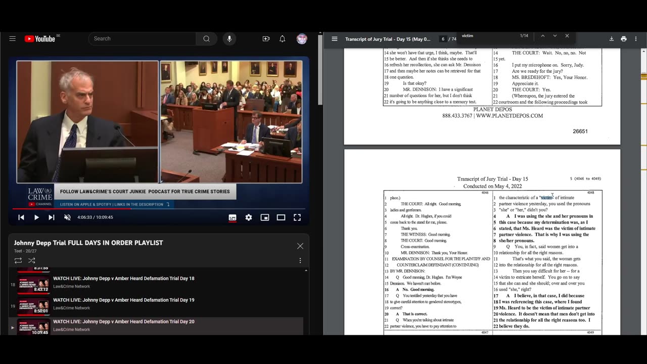 Couples react: Depp vs Heard transcripts of the trial day 20 (part 2)