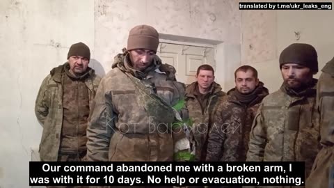 Russian fighters captured a group of Ukrainian soldiers