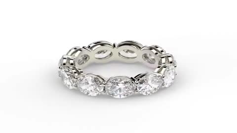 Elegant Oval Eternity Band Ring - www.eternityus.com