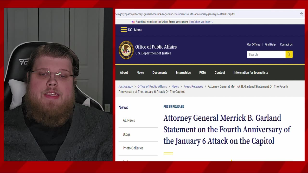 Merrick Garland Releases INSANE Jan 6 Statement, Claims Officers DIED in the Line of Duty