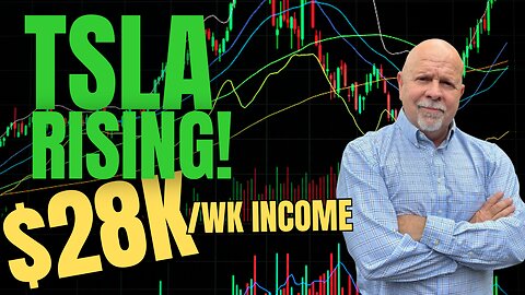 Tesla is rocketing higher today. See how I make $28,000 Income in the next 7 days.