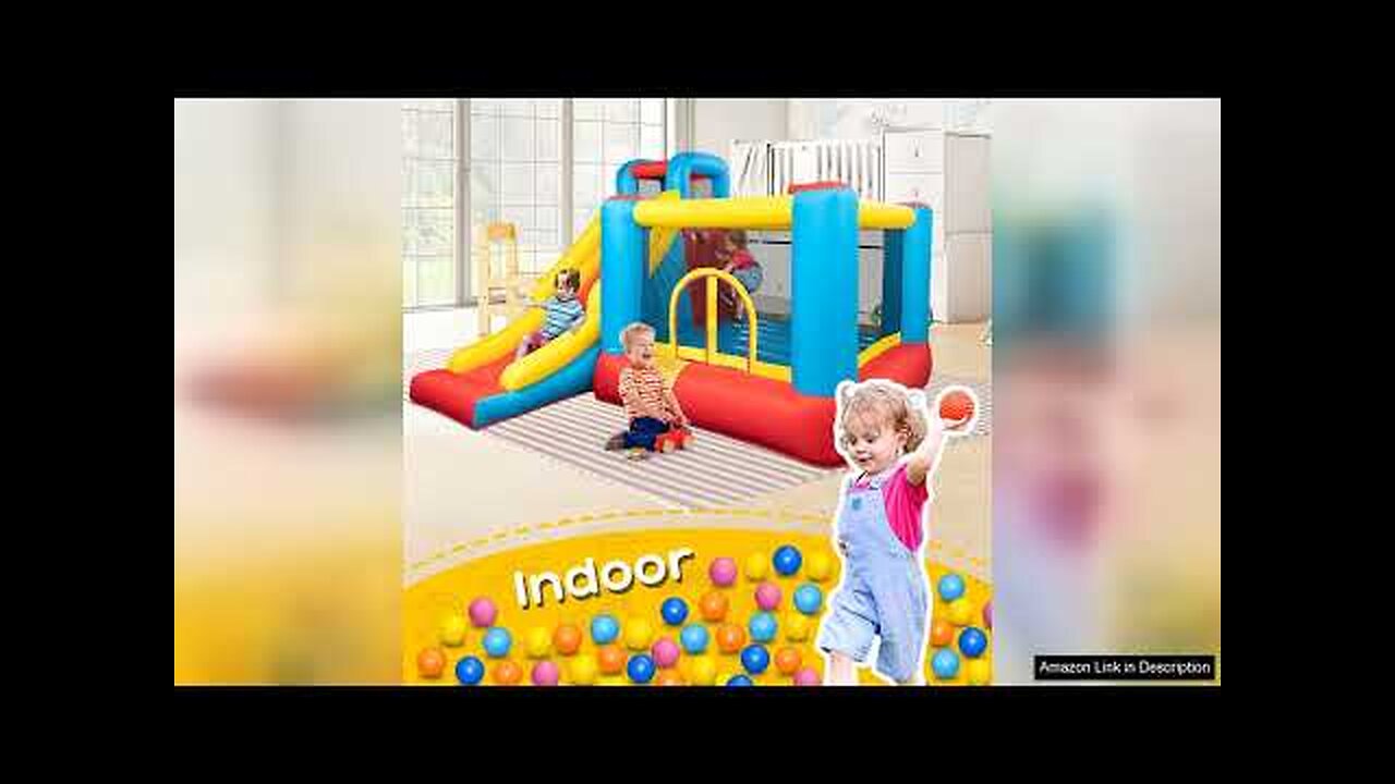 JOYMOR Bounce House Inflatable Bouncing Castle Play Center w/Air Blower Jump'n Slide Review