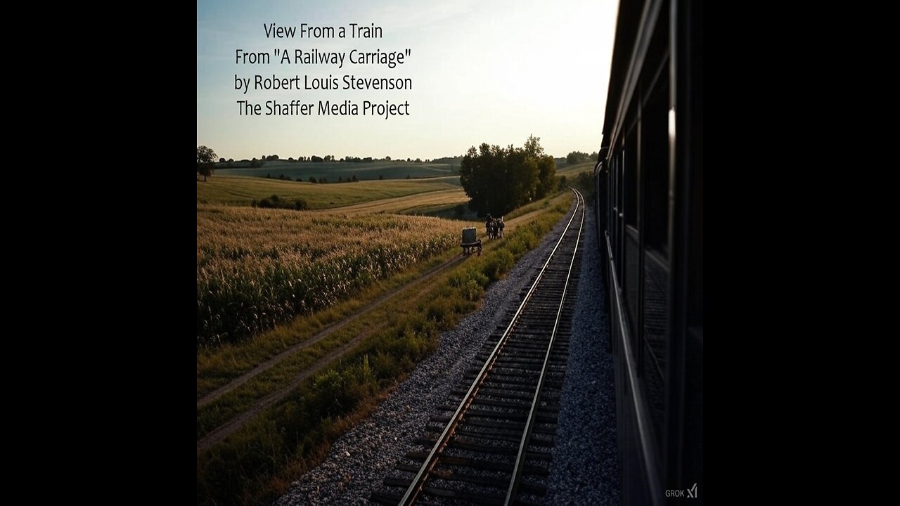 View from a train - From "A Railway Carriage" by Robert Louis Stevenson