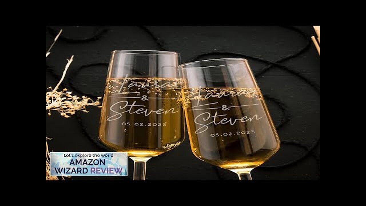 Personalized Wedding Champagne Flutes for Bride and Groom Set of 2 Review