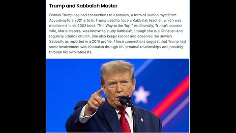 ELECTION KABBALAH How Trump Sold His Soul to the Devil