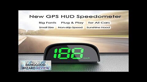 Green Light Universal Car Head-Up Display HUD GPS Speedometer Digital Speedometer Display Review