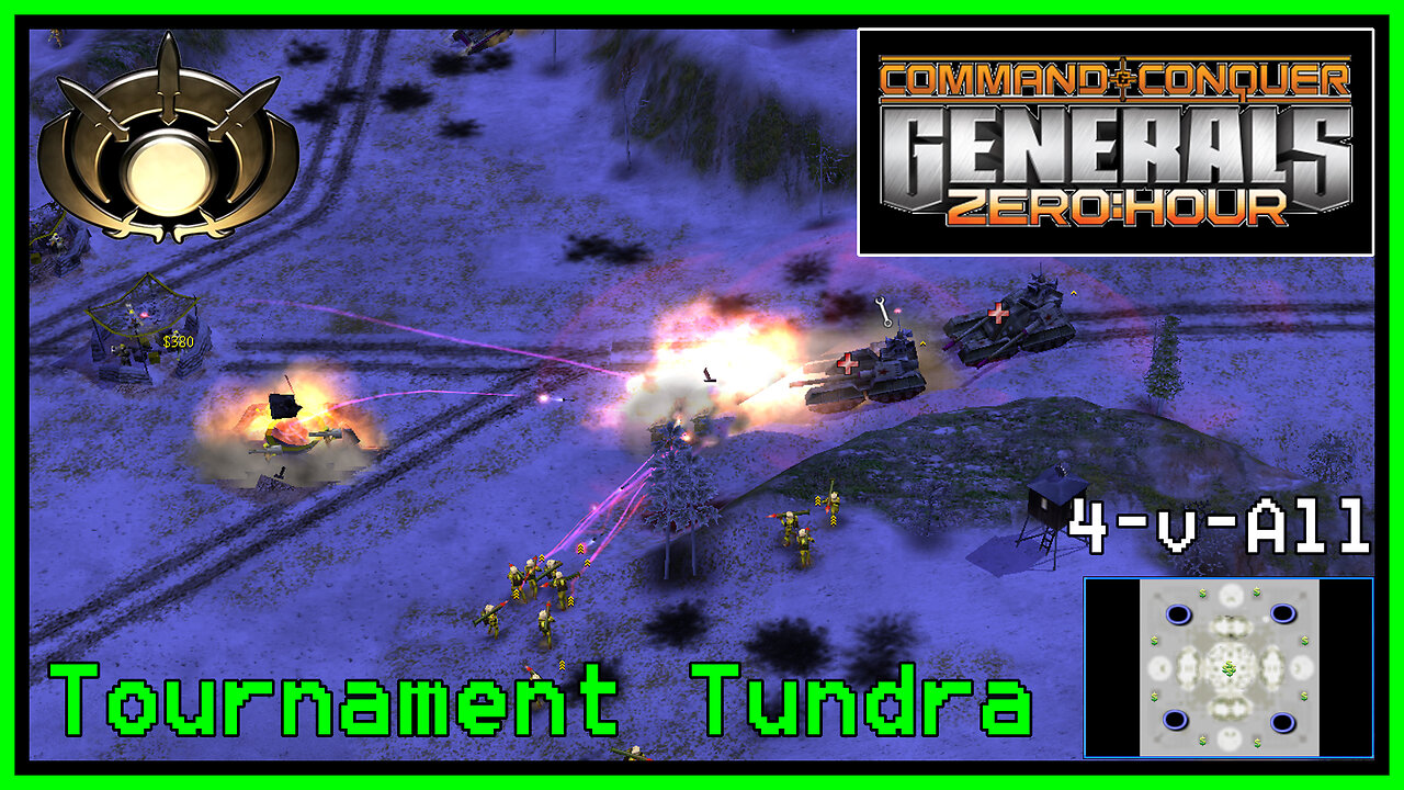 C&C Generals Zero Hour | Toxin General | 4-for-All | Tournament Tundra