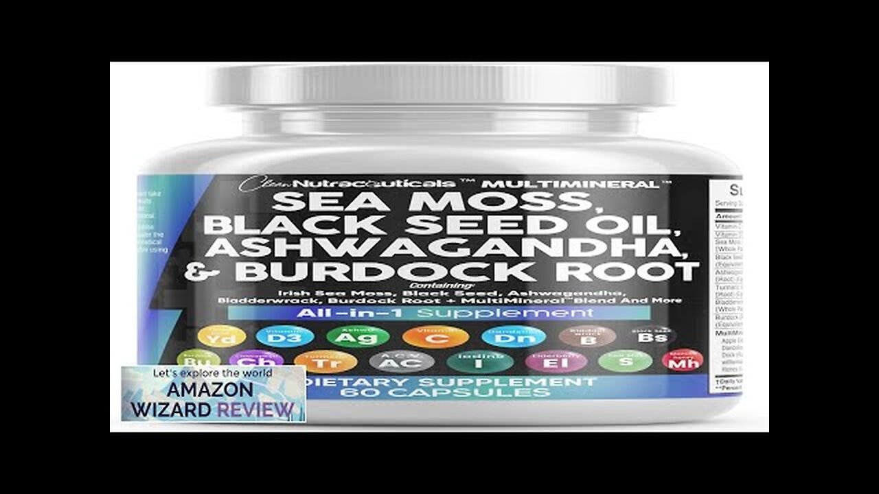 Sea Moss 3000mg Black Seed Oil 2000mg Ashwagandha 1000mg Turmeric 1000mg Bladderwrack Review