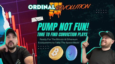 PUMP NOT FUN! Time To Find Conviction Plays (Crypto Utility Reclaiming the Space!)