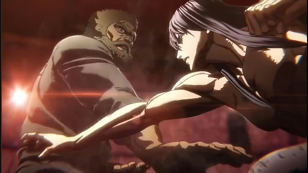 Kuroki Gensai vs Setsuna Kiryu DUBBED = Beared Devil Lance vs Beautiful Beast in Kengan Ashura HD! 💯