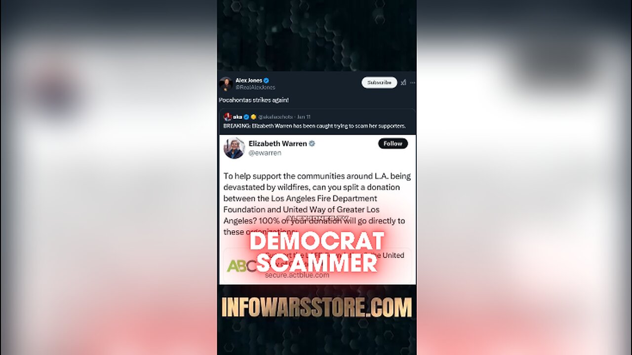 Democrat Caught Trying To Scam Supporters - Alex Jones on X