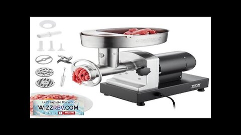 Commercial Electric Meat Grinder 6 Lbs/Min Sausage Stuffer Maker Kitchen Review