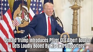 Donald Trump Introduces Pfizer CEO Albert Bourla & Gets Loudly Booed By His Own Supporters!