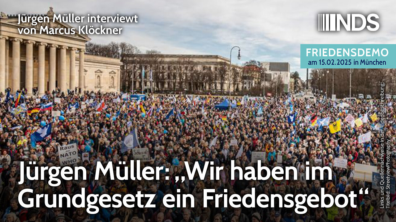 Jürgen Müller: „Wir haben im Grundgesetz ein Friedensgebot“ | Marcus Klöckner | NDS