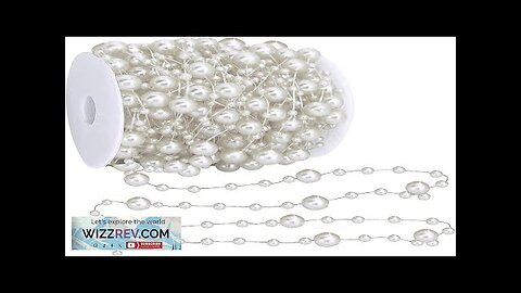 66 Ft Christmas Beads Garland Decoration Pearl Strands Chain for Christmas Tree Review