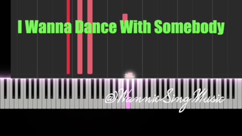 I wanna dance with somebody piano