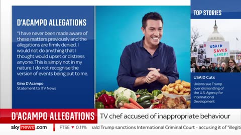 TV chef Gino D'Acampo denies dozens of allegations of inappropriate behaviour