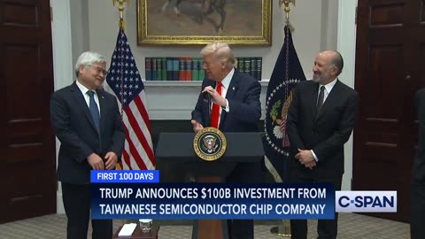 Trump: "Today, Taiwan Semiconductor is announcing that they will be investing at least $100 billion