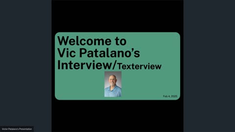 Interviews/Texterviews With Mr. Victor Patalano 1