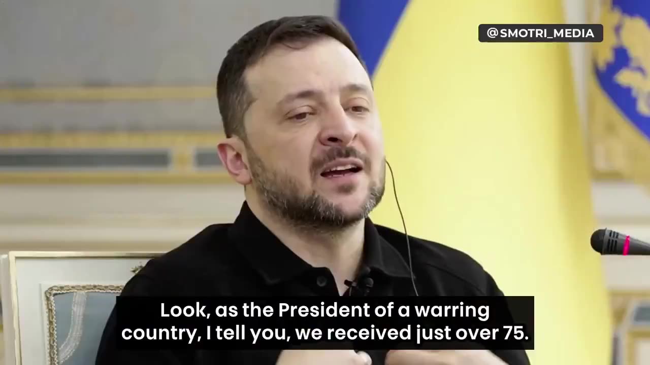 Ukrainian President Volodymyr Zelensky Says Ukraine Only Received About $75 Billion of $177 Billion