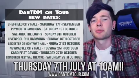 DanTDM is going on tour again (2015)