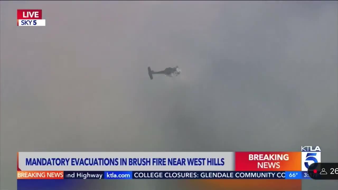 Things are not looking good in the Hidden Hills/Calabasas area. The wind is