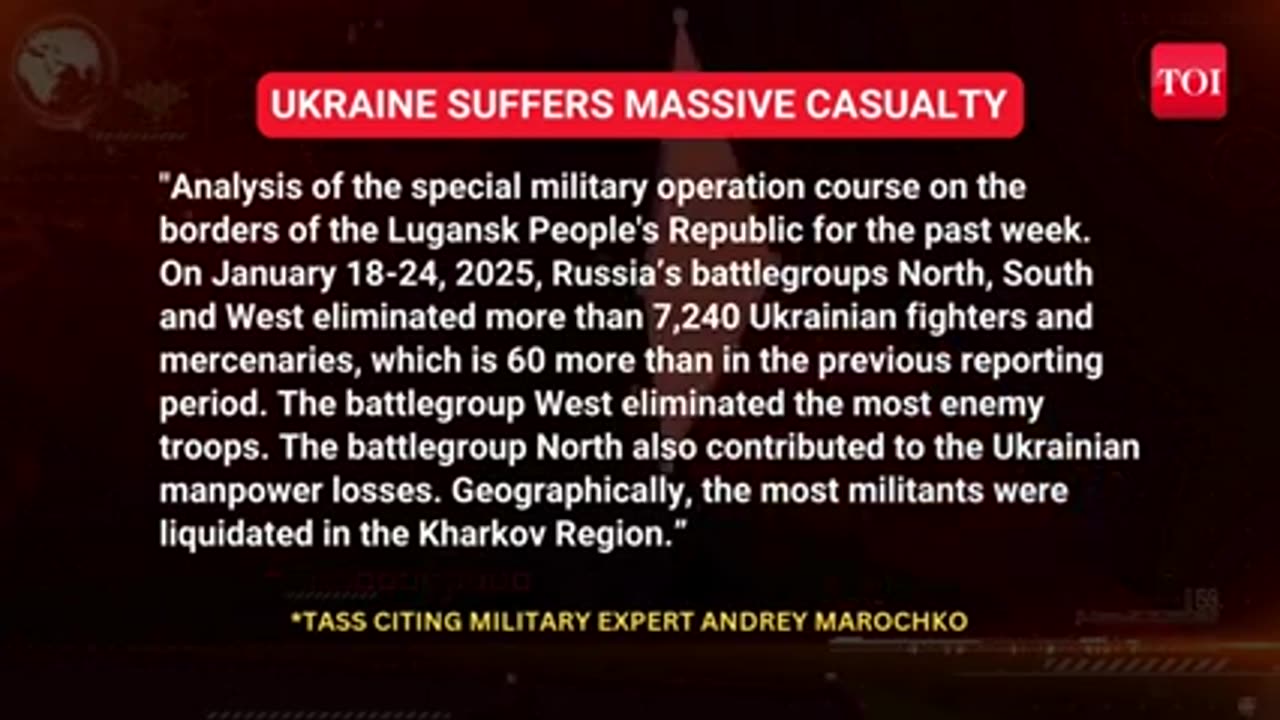 Russian Forces Kill 7200 Ukrainian Troops, Foreign Fighters In Luhansk