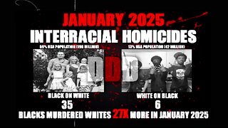 January 2025 Butchers Bill for Living Around Blacks In Your Society