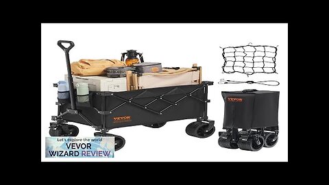 VEVOR Collapsible Folding Wagon 113 L Beach Wagon Cart with All-Terrain Wheels Review