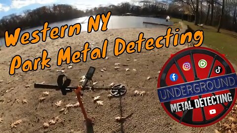 Park Metal Detecting in Western New York, Minelab Equinox 800 & EQX15 Coil