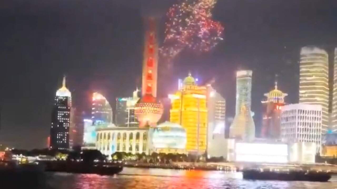 New Years Drone And Fireworks Show From China In 2025