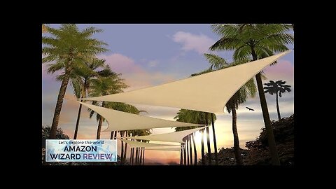 Amgo 22' x 22' x 22' Beige Triangle Sun Shade Sail Outdoor Review