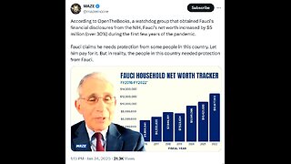 Fauci claims he needs protection from some people in this country. Let him pay for it.