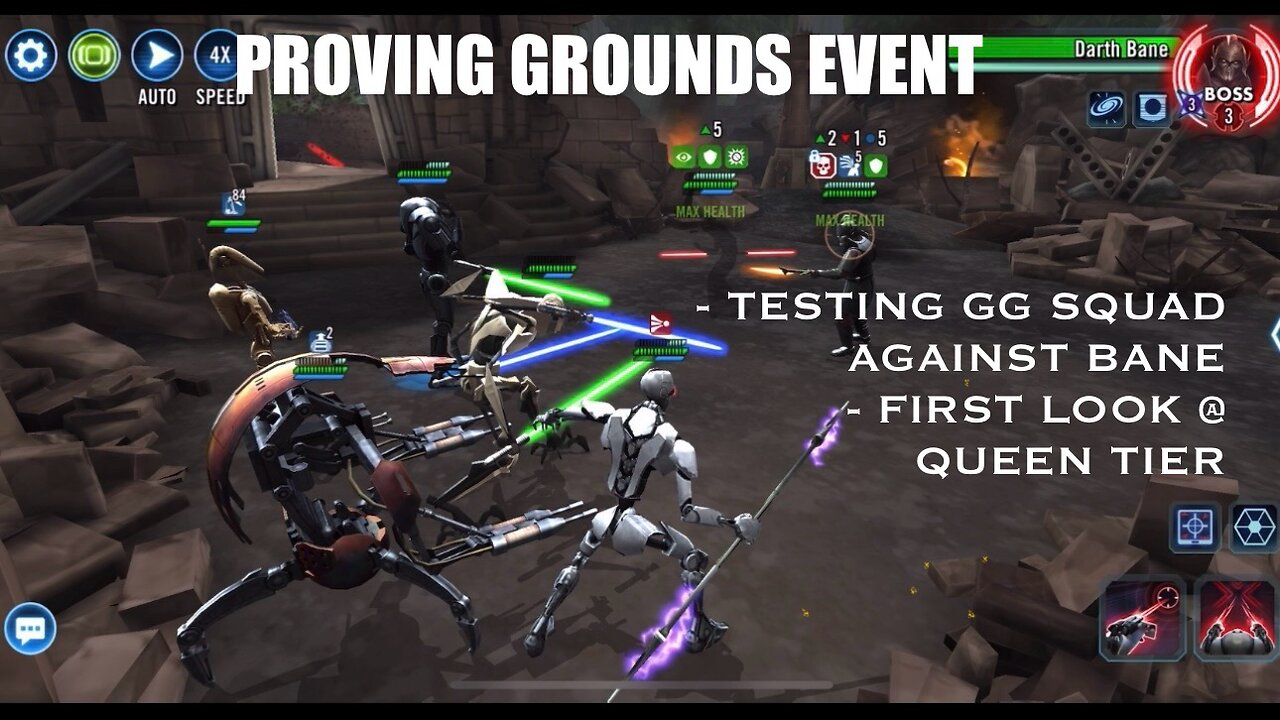 Testing GG Squad vs Darth Bane + First Look at Queen Amidala Tier of Proving Grounds Event