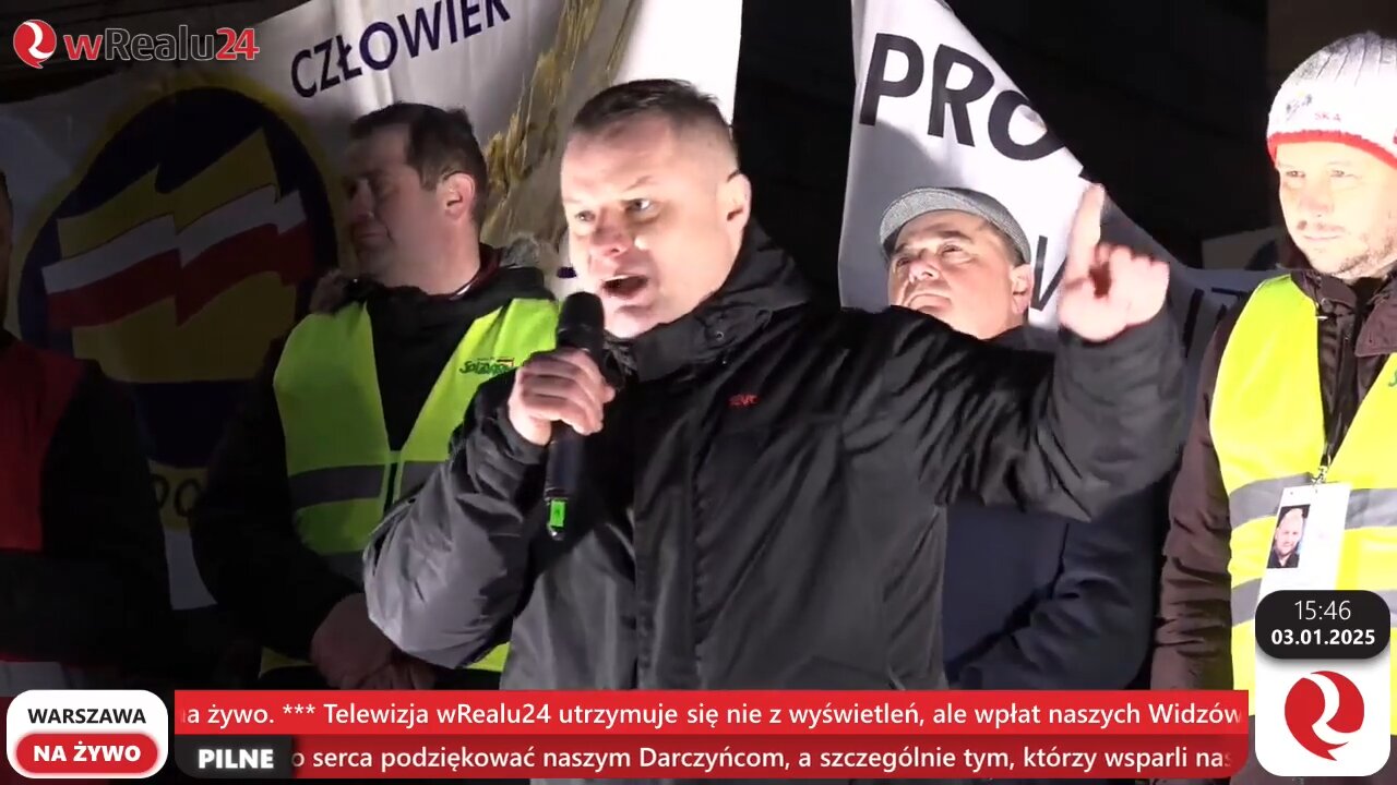 Protest Rolników w Warszawie! Co dalej z bezpieczeństwem żywnościowym RP? (03.01.2025)