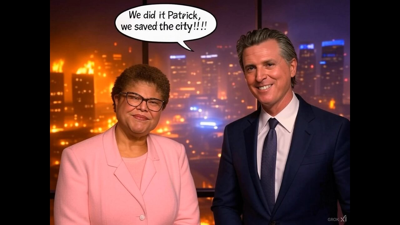 We Did It Patrick We Saved The City!!! Gavin Newsom Meme/ Karen Bass Meme 🔥